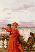Vittorio Matteo Corcos Looking Out To Sea Sweden oil painting artist
